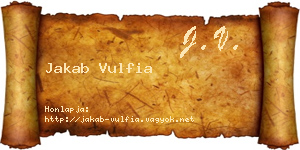 Jakab Vulfia névjegykártya